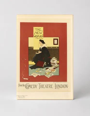 The New Woman Comedy Theatre London 1890s - Victorian Vintage Poster Wall Art