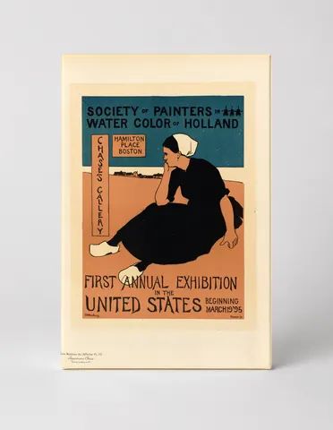Society of Painters in Water Color of Holland 1895 - Vintage Exhibition Poster Canvas Wall Art