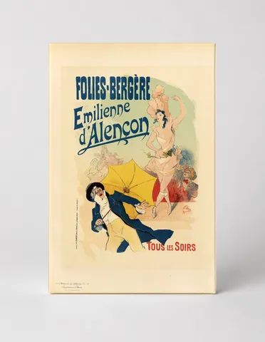 Folies-Bergère Emilienne d'Alençon 1890s - Belle Époque Vintage Poster Wall Art