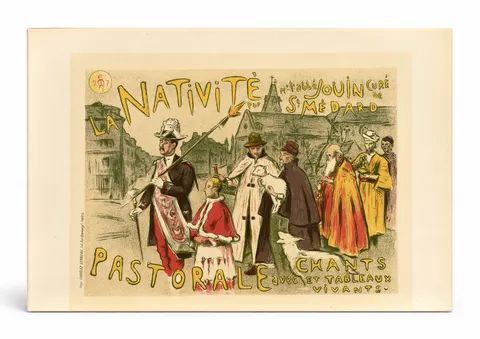 La Nativité Pastorale 1890s - French Belle Époque Vintage Poster Wall Art