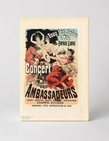 Concert des Ambassadeurs Champs-Élysées - Belle Époque Vintage Poster Wall Art