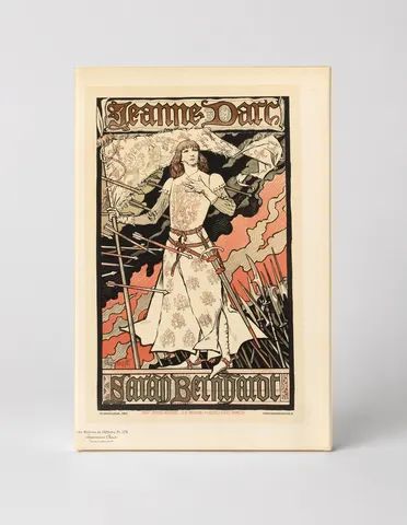 Jeanne Darc Sarah Bernhardt 1890s - Art Nouveau Vintage Poster Wall Art