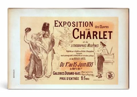 Exposition de Charlet 1893 - Belle Époque French Exhibition Vintage Poster Wall Art