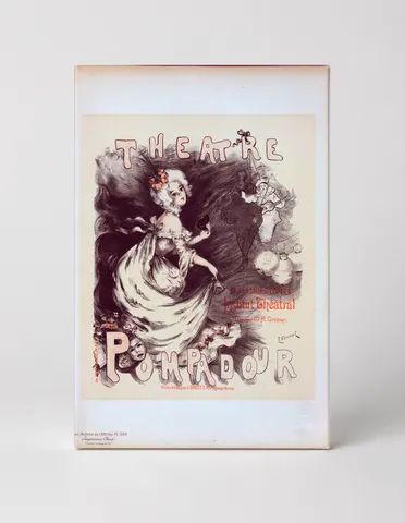 Theatre Pompadour 1890s Belle Époque Vintage French Poster Canvas Wall Art