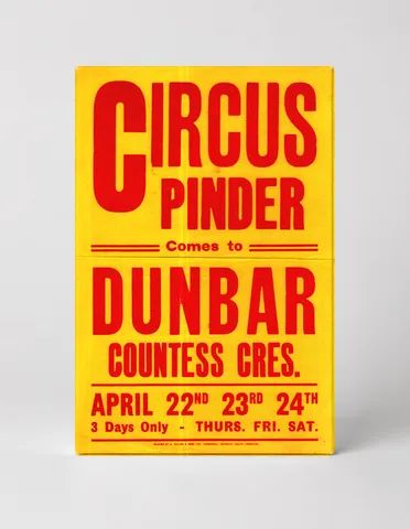 Circus Pinder Dunbar 1960s - Vintage Circus Advertising Poster Canvas Wall Art