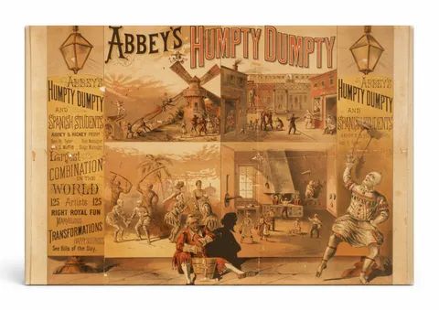 Abbey's Humpty Dumpty 1880s Victorian Circus Vintage Poster Canvas Wall Art