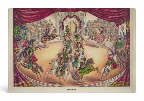 Grand Entree Circus 1870s - Victorian Lithograph Vintage Poster Wall Art
