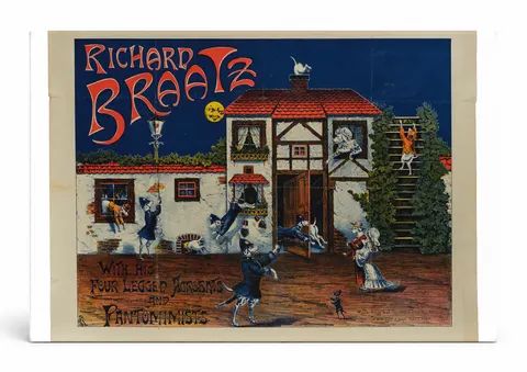 Richard Braatz Four-Legged Acrobats 1890s Circus Vintage Poster Wall Art