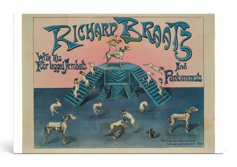 Richard Braatz Four-Legged Acrobats 1890s Circus Vintage Poster Wall Art
