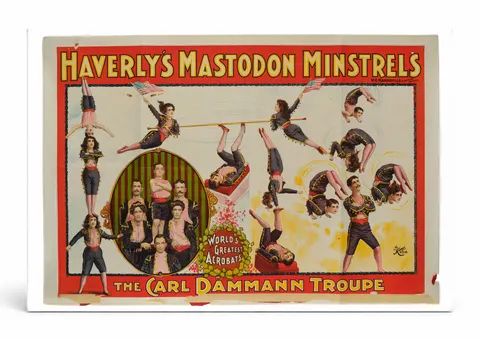 Haverly's Mastodon Minstrels 1880s - Victorian Circus Vintage Poster Wall Art