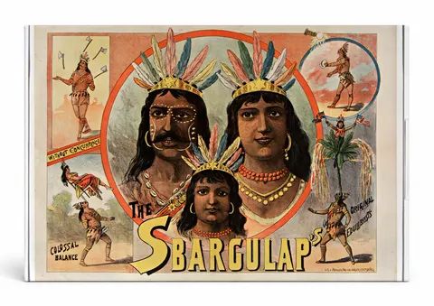 The Sbargulaps 1890s Circus Act Vintage Lithograph Poster Canvas Wall Art