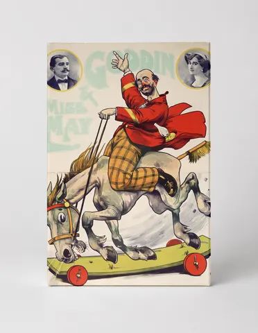 Excentriques Burlesques Clown Circus 1900s Vintage Poster Canvas Wall Art