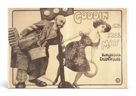 Goddin and Miss May Burlesques Excentriques - Vintage Theatre Poster Wall Art