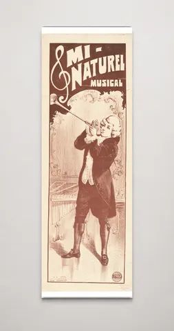 Mi-Naturel Musical 1890s - Belle Époque Vintage Theatre Poster Wall Art