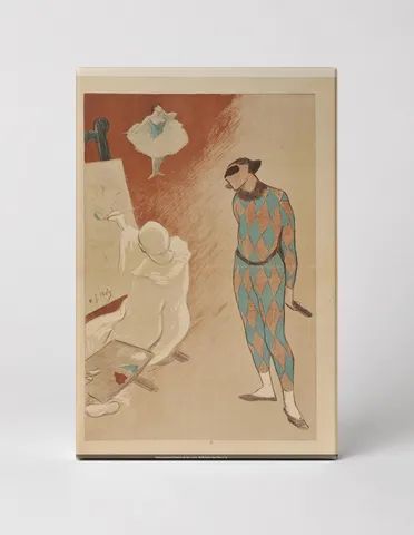 Harlequin and Pierrot Commedia dell'Arte - Vintage Belle Époque Poster Wall Art