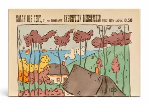 Salon des Cent 1895 Exposition d'Ensemble - Antique French Exhibition Poster Wall Art