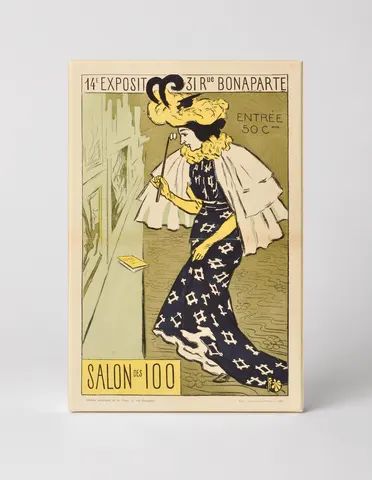 Salon des 100 Exhibition 1890s - Art Nouveau Vintage Poster Wall Art