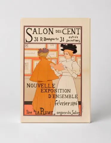 Salon des Cent 1896 - Belle Époque Vintage Poster Canvas Wall Art