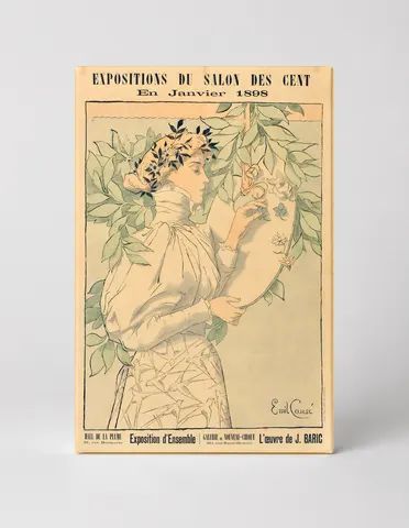 Expositions du Salon des Cent 1898 - Art Nouveau Vintage Poster Wall Art