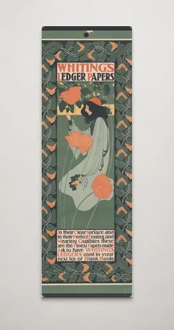 Whiting's Ledger Papers 1900s Art Nouveau Vintage Poster Wall Art