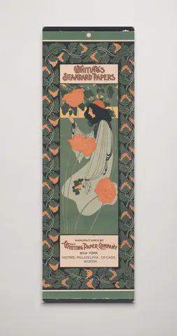 Whiting's Standard Papers 1890s Art Nouveau Vintage Poster Wall Art