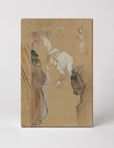Circus Performers Sketch 1890s - Belle Epoque Vintage Poster Canvas Wall Art