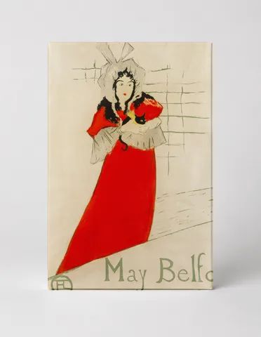 May Belfort 1895 - Belle Époque Vintage Poster Canvas Wall Art