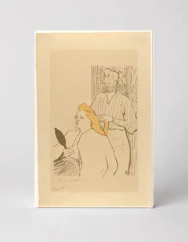 La Coiffure 1890s Belle Epoque Hairdressing Scene Vintage Poster Wall Art