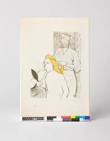 The Hairdresser 1890s Belle Epoque Lithograph Vintage Poster Wall Art