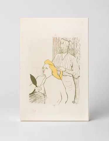 The Hairdresser 1890s - Belle Époque Vintage Lithograph Poster Wall Art