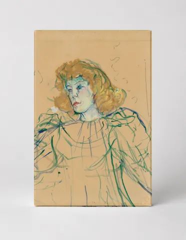Woman in Green Sketch Portrait 1890s - Belle Epoque Vintage Poster Wall Art
