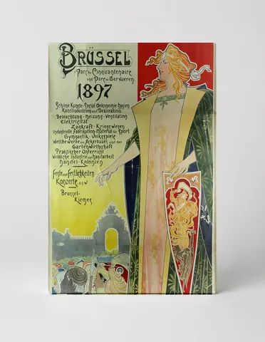 Internationale Ausstellung Brussel 1897 - Art Nouveau Vintage Poster Wall Art