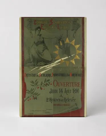 Commune Schaerbeek Exposition 1890 - Belgian Belle Époque Vintage Poster Wall Art