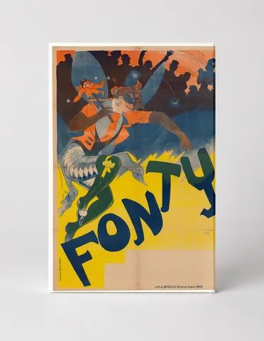 Fonty 1900s French Entertainment Vintage Lithograph Poster Canvas Wall Art