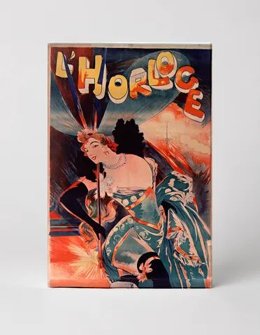 L'Horloge 1890s Belle Époque French Theatre Vintage Poster Wall Art