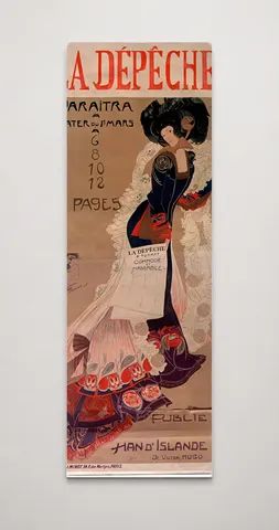 La Dépêche 1895 - Art Nouveau French Newspaper Vintage Poster Wall Art