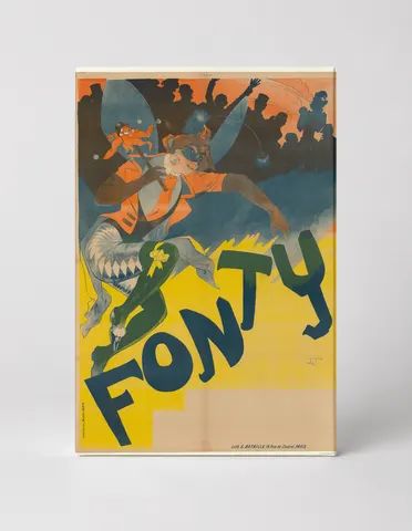 Fonty 1900s Belle Époque Circus Harlequin Vintage Poster Wall Art