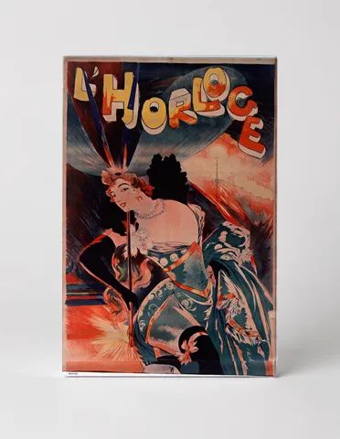 L'Horloge 1900 - Belle Époque French Cabaret Vintage Poster Wall Art
