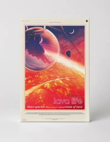 55 Cancri e Lava Life NASA Space Travel Vintage Poster Canvas Wall Art