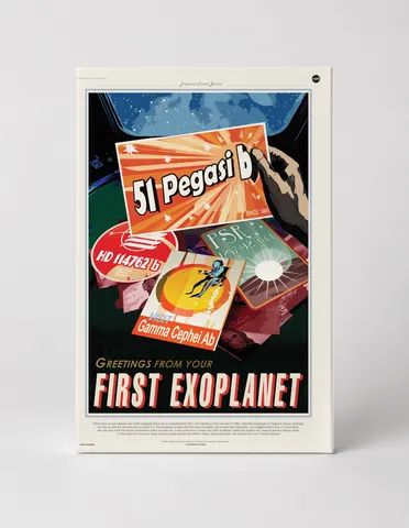 Greetings From Your First Exoplanet NASA Vintage Space Poster Wall Art