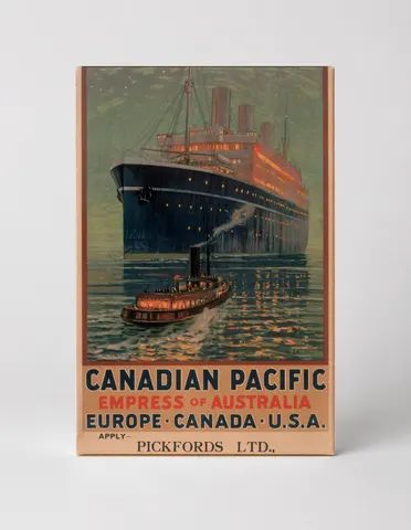 Canadian Pacific Empress of Australia 1920s - Vintage Travel Poster Wall Art