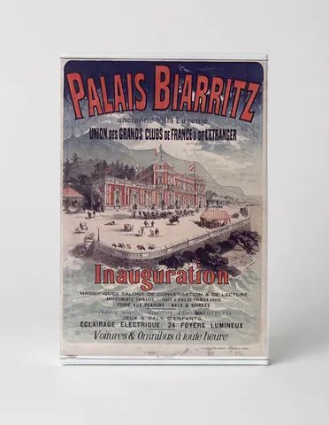 Palais Biarritz Inauguration 1890s - Belle Époque French Vintage Poster Wall Art
