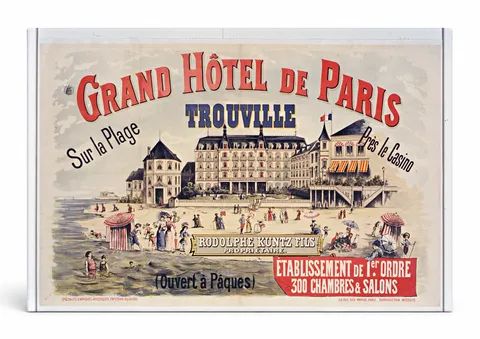 Grand Hotel de Paris Trouville 1880s - Belle Epoque Vintage Poster Wall Art