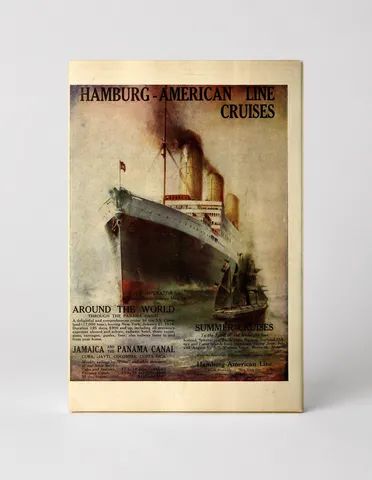 Hamburg-American Line Cruises 1914 - Vintage Travel Poster Wall Art