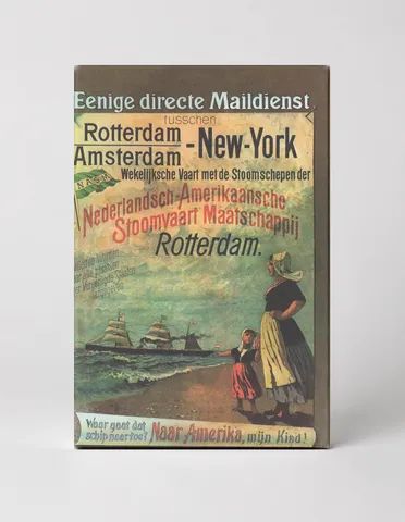 Nederlandsch-Amerikaansche Stoomvaart Maatschappij 1898 - Dutch Steamship Line Vintage Poster Wall Art