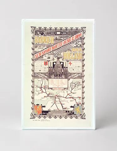Harwich to Holland 1893 New Short Route - Vintage Railway Travel Poster Wall Art