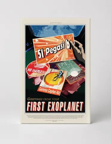 First Exoplanet NASA Visions of the Future - Vintage Space Poster Wall Art