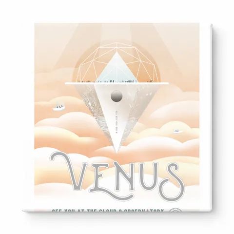 Venus Cloud 9 Observatory NASA Space Travel Vintage Poster Wall Art