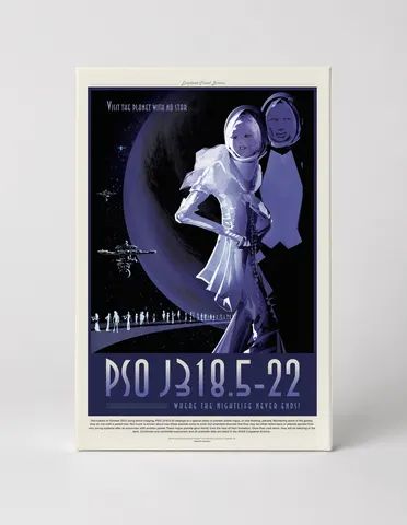 PSO J318.5-22 NASA Exoplanet Travel Poster - Vintage Space Wall Art