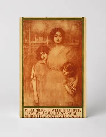 La Tuberculosi Amenaça 1910s - Catalan Public Health Vintage Poster Wall Art